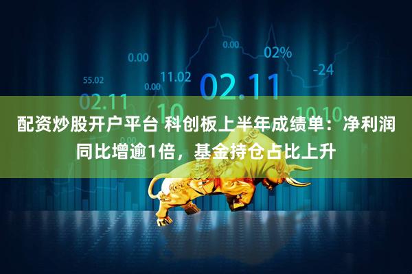 配资炒股开户平台 科创板上半年成绩单：净利润同比增逾1倍，基金持仓占比上升