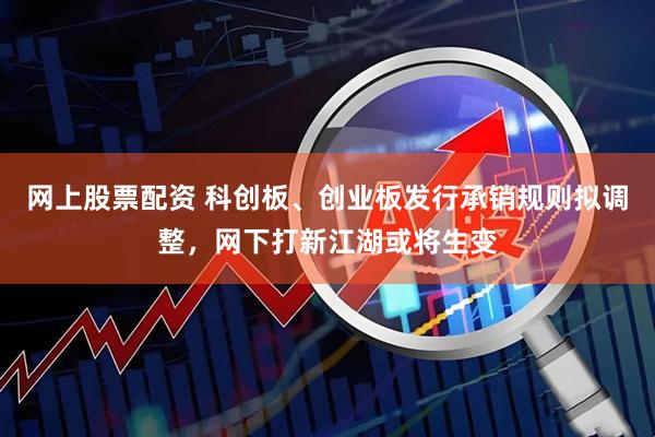 网上股票配资 科创板、创业板发行承销规则拟调整，网下打新江湖或将生变